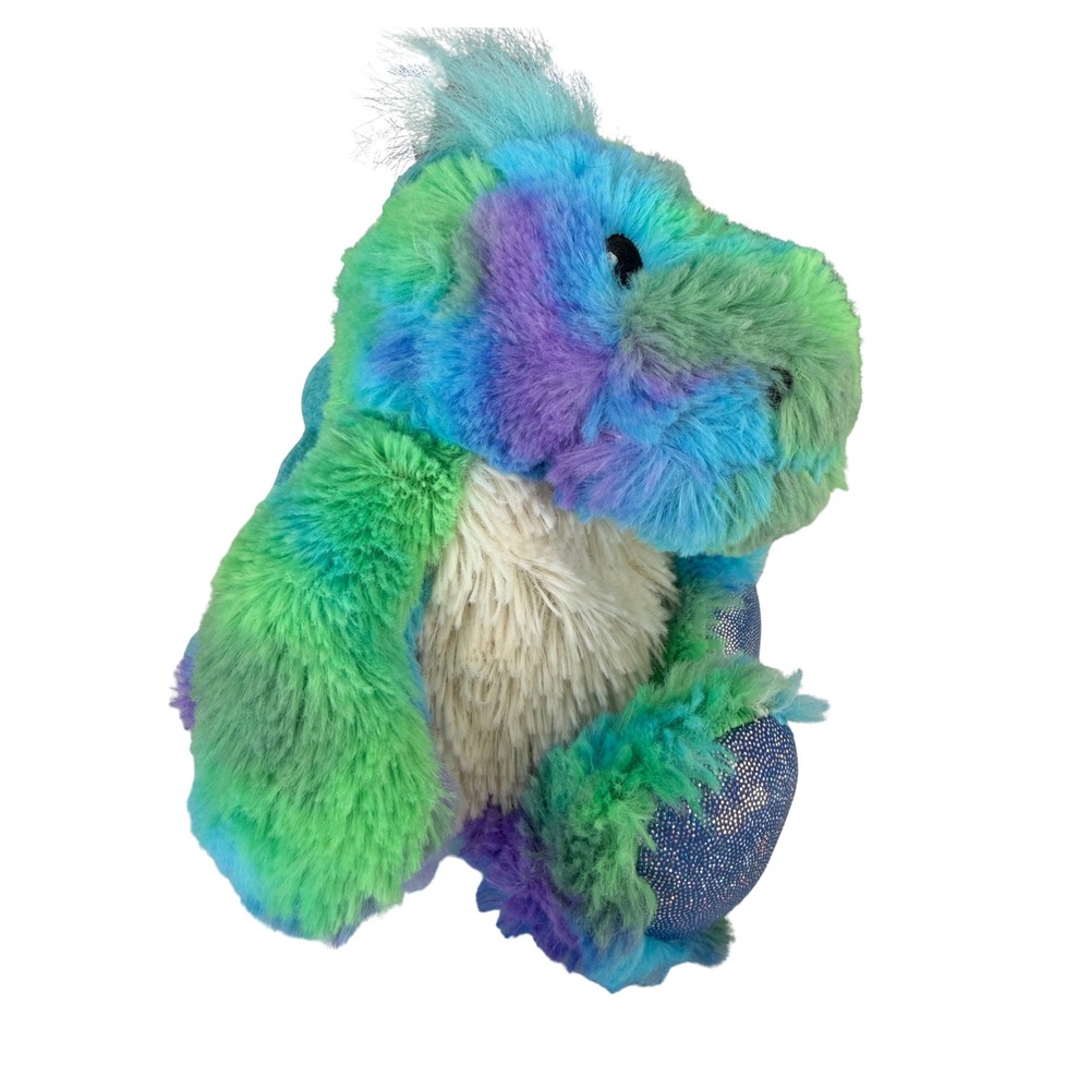 Warmies Weighted Dinosaur Plush Green Blue Purple Tie Dye Lavender Scent